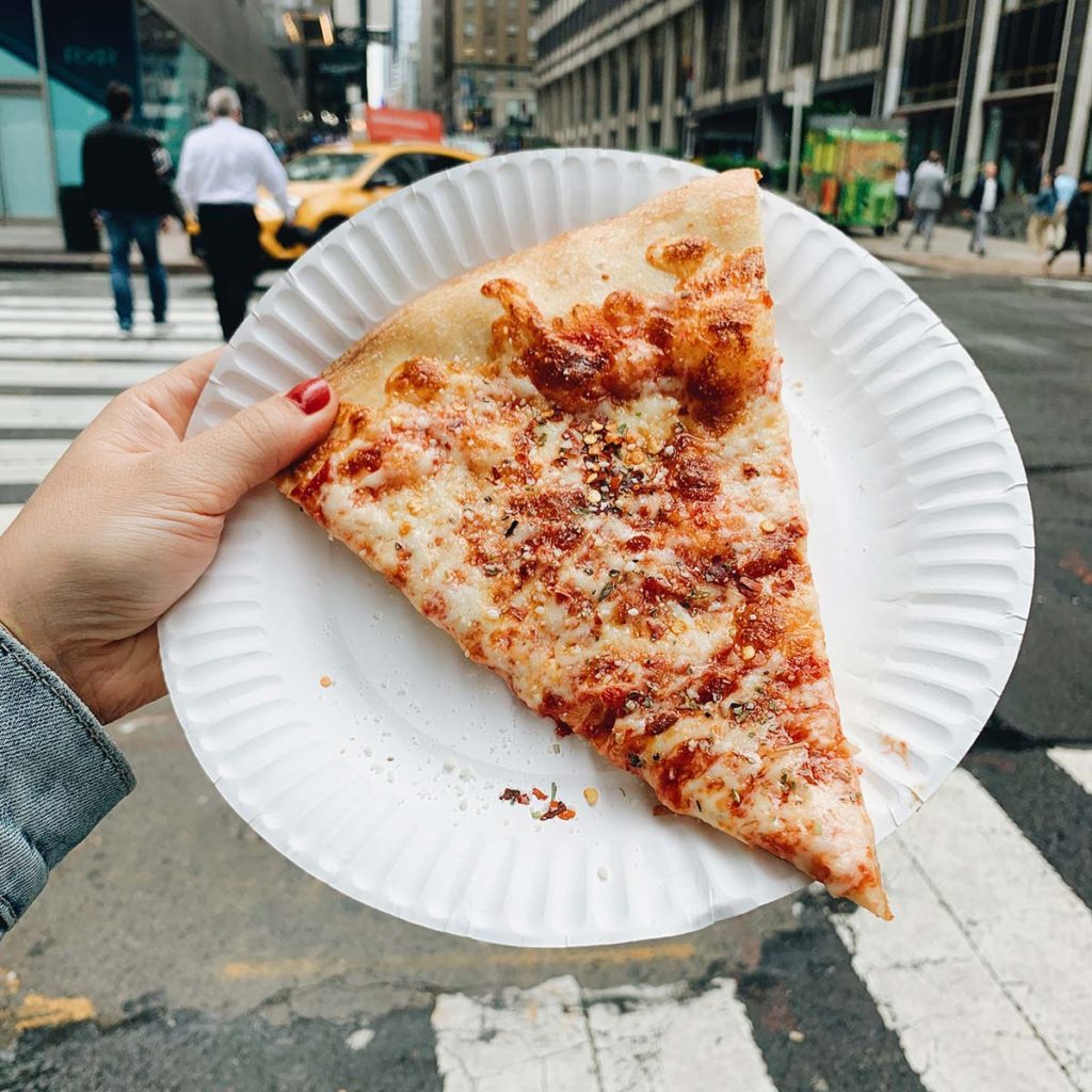 Dollar slice on the streets in NYC