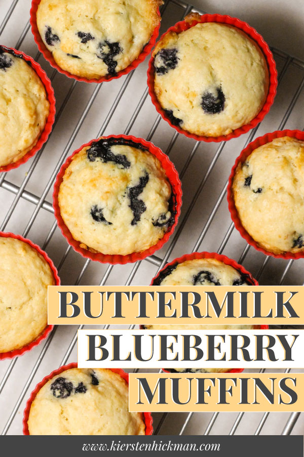 Buttermilk blueberry muffins pin for pinterest