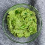 small bowl of five ingredient guacamole
