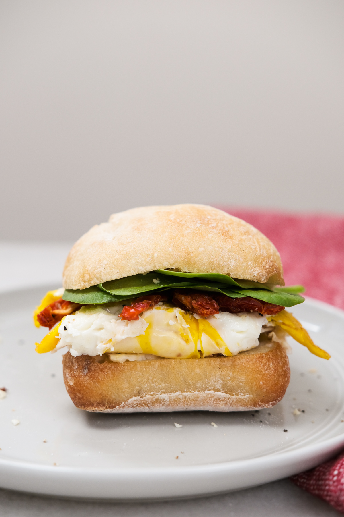 ciabatta boursin breakfast sandwich