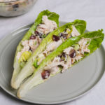 chicken salad lettuce wraps on a plate