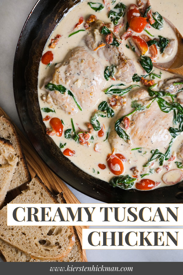 creamy tuscan chicken recipe pin