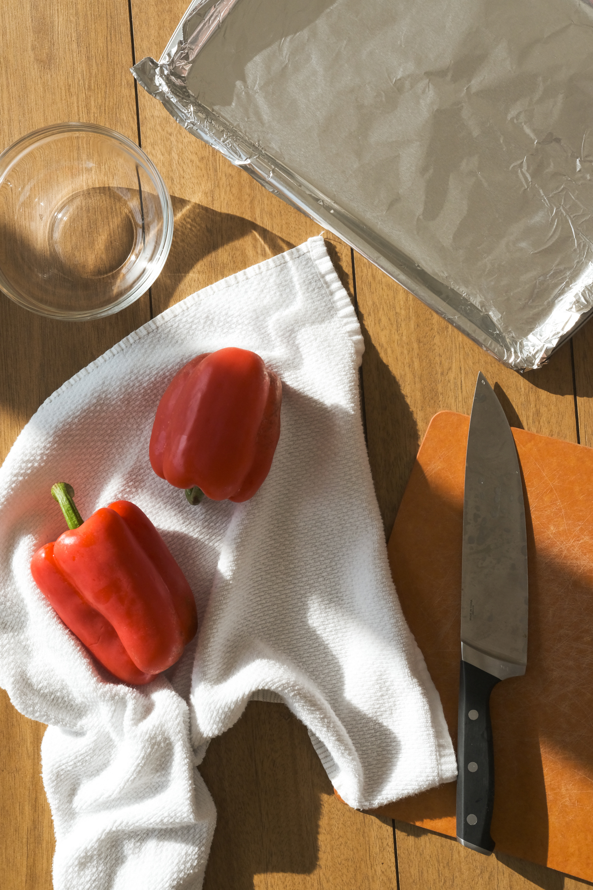 items needed to roast red peppers
