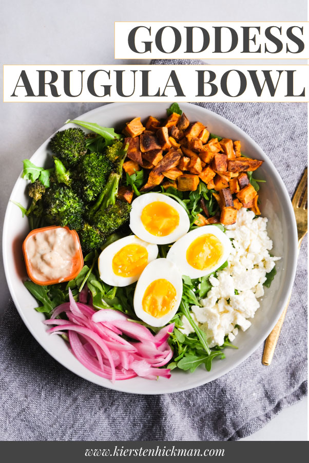 goddess arugula bowl perfect salad for lunch