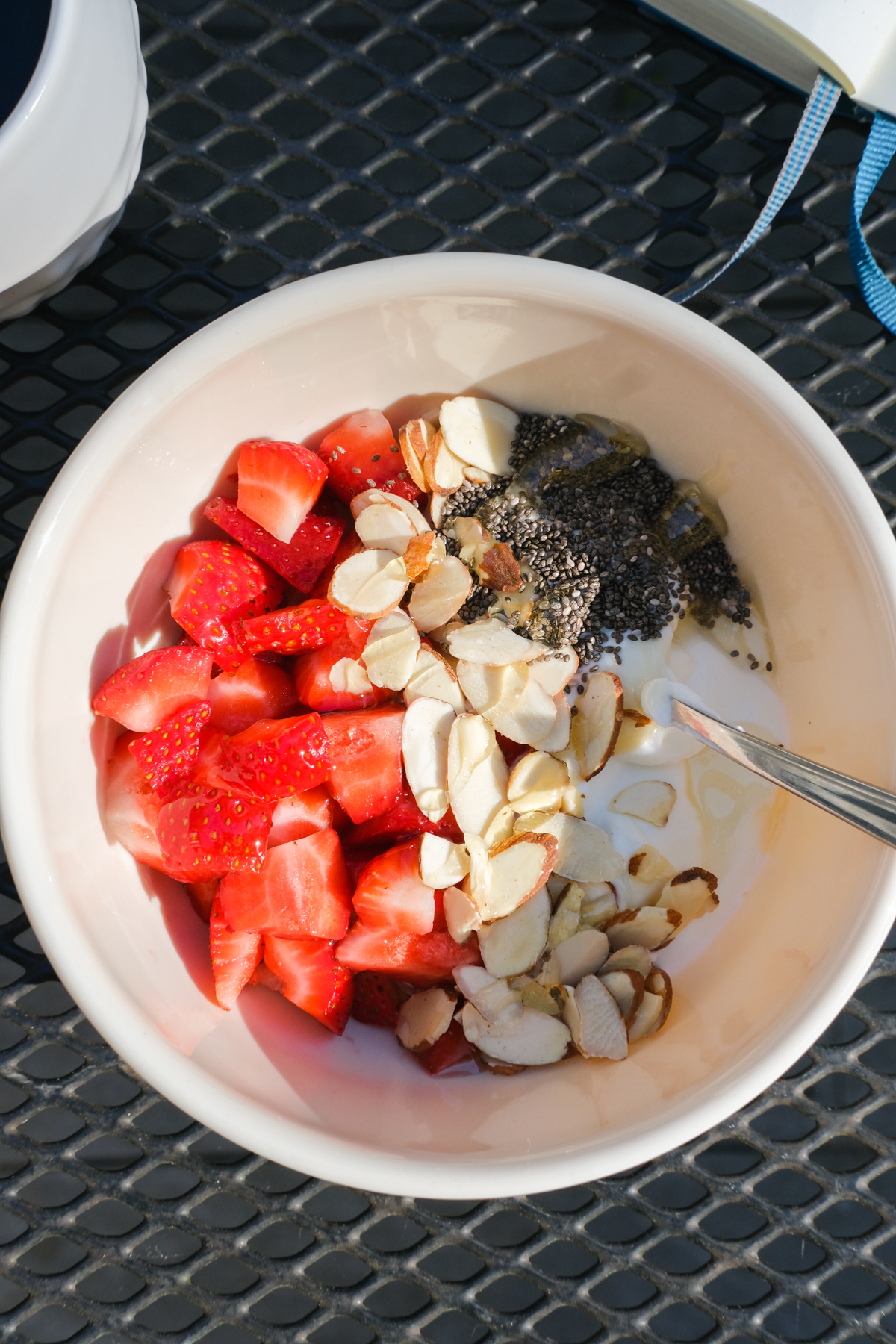 greek yogurt bowl with strawberries