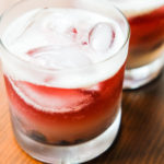 top of old glory cocktails with red wine float
