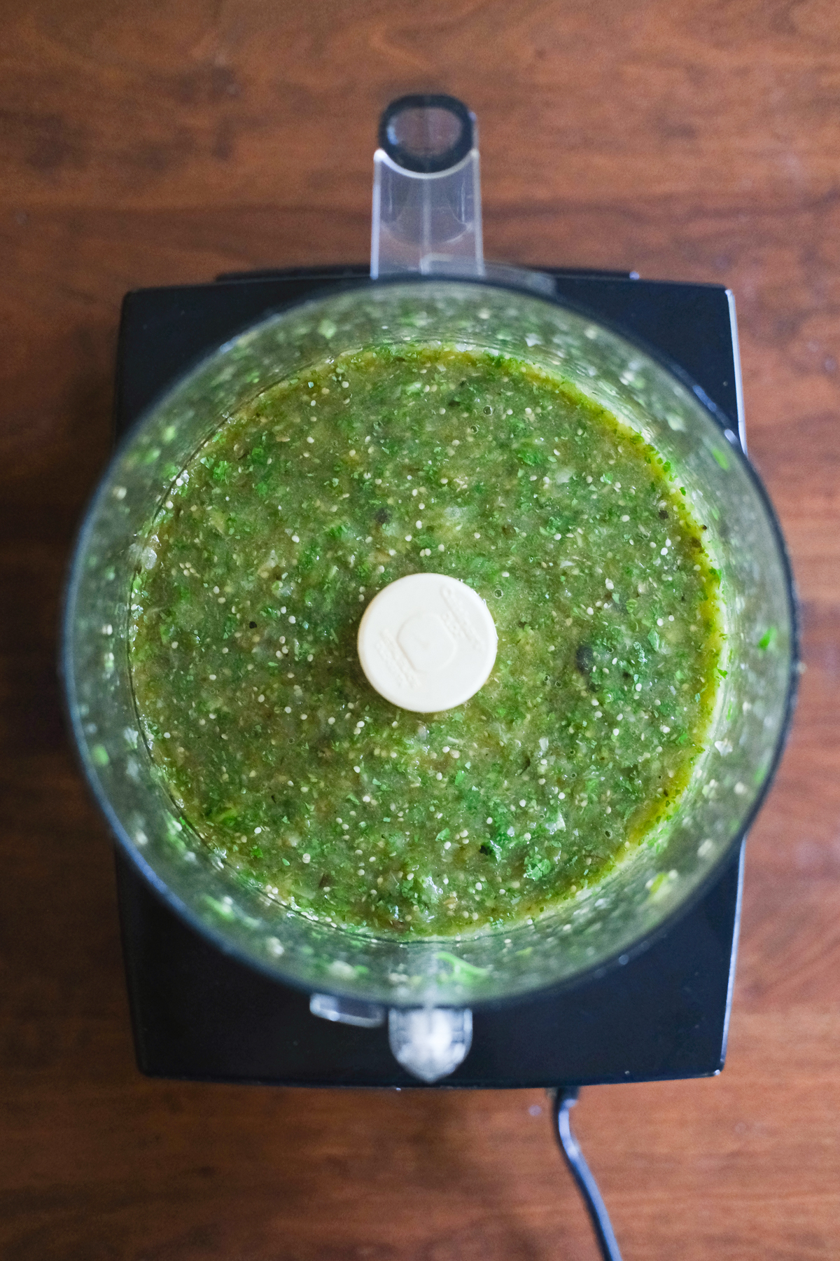 salsa verde in a food processor