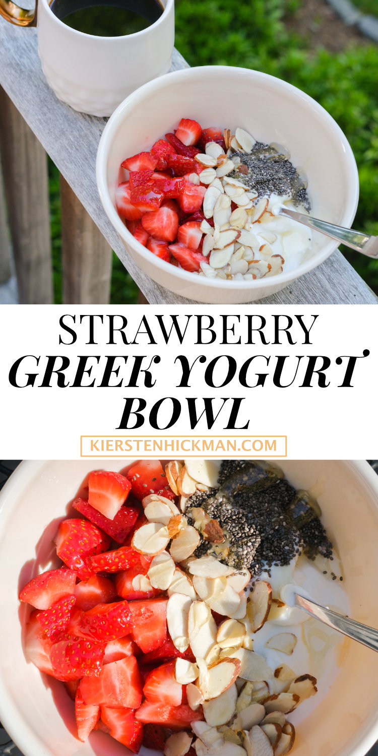strawberry greek yogurt bowl