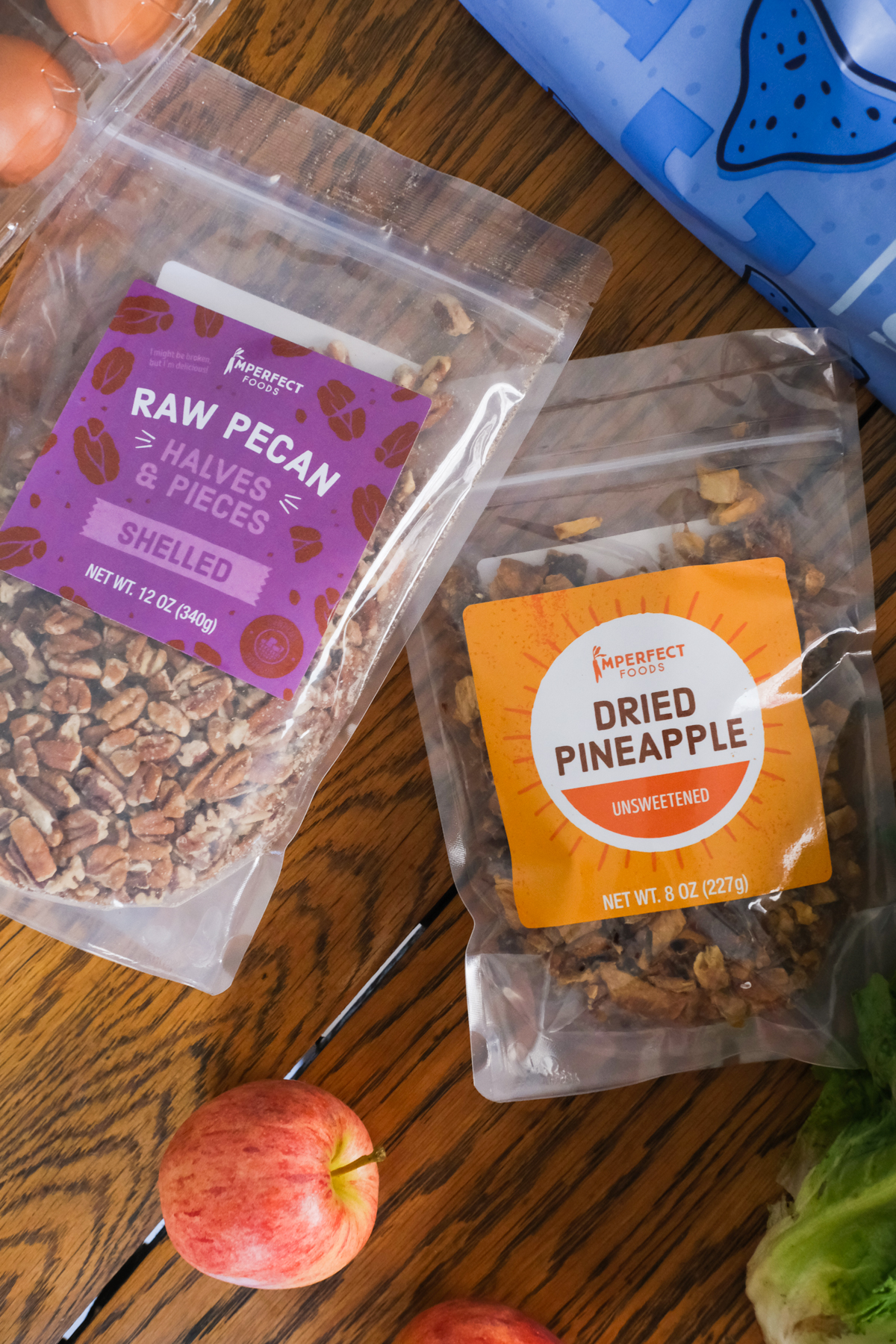 dried nut and fruit bags from my imperfect foods box