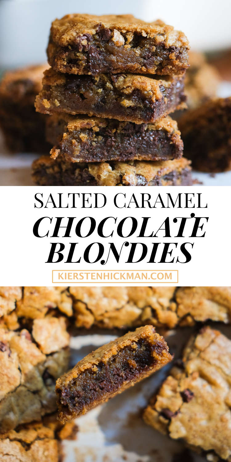 salted caramel chocolate blondies recipe