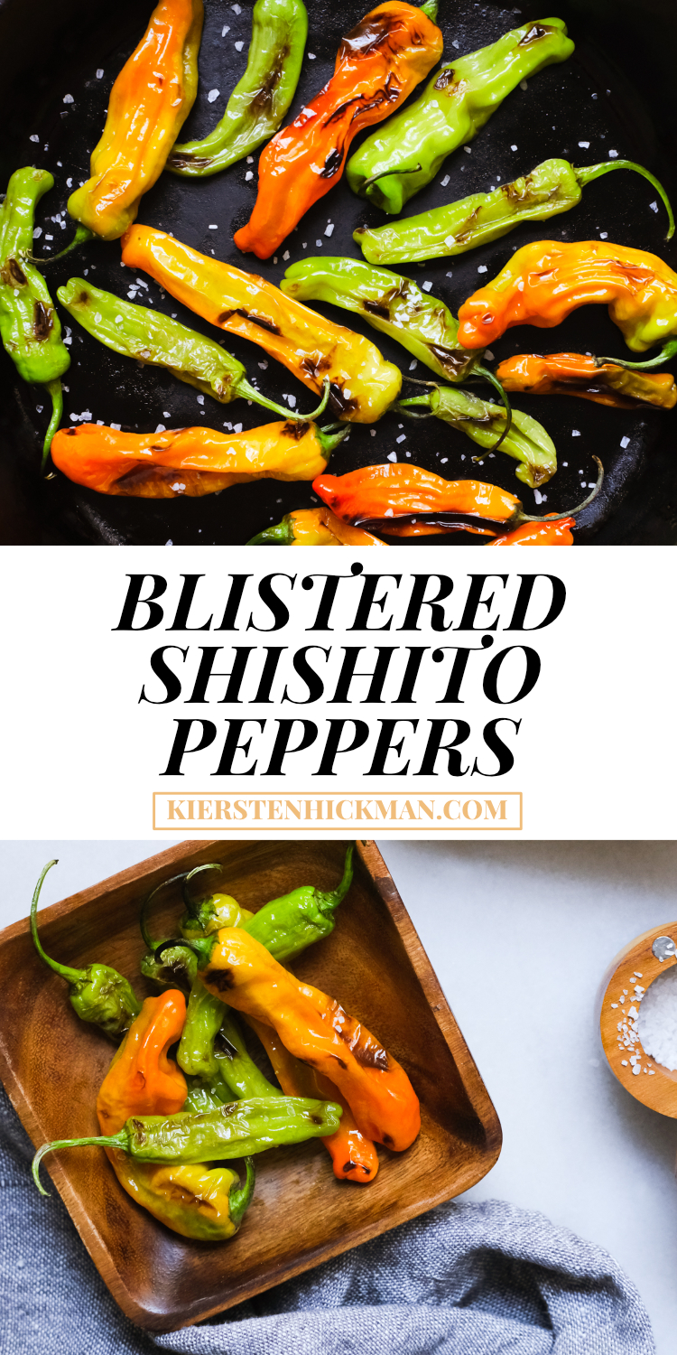 blistered shishito peppers
