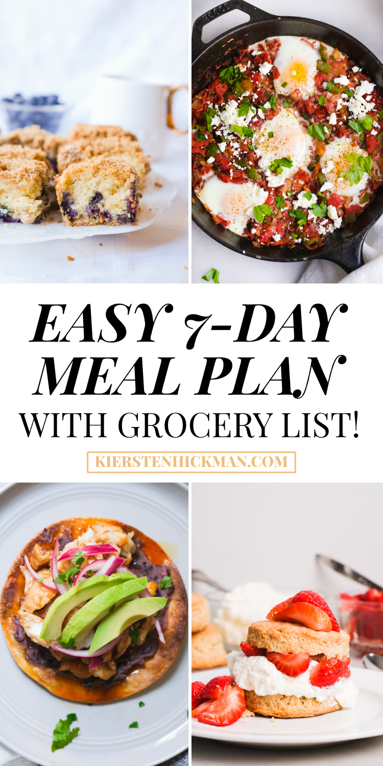 7 day meal plan