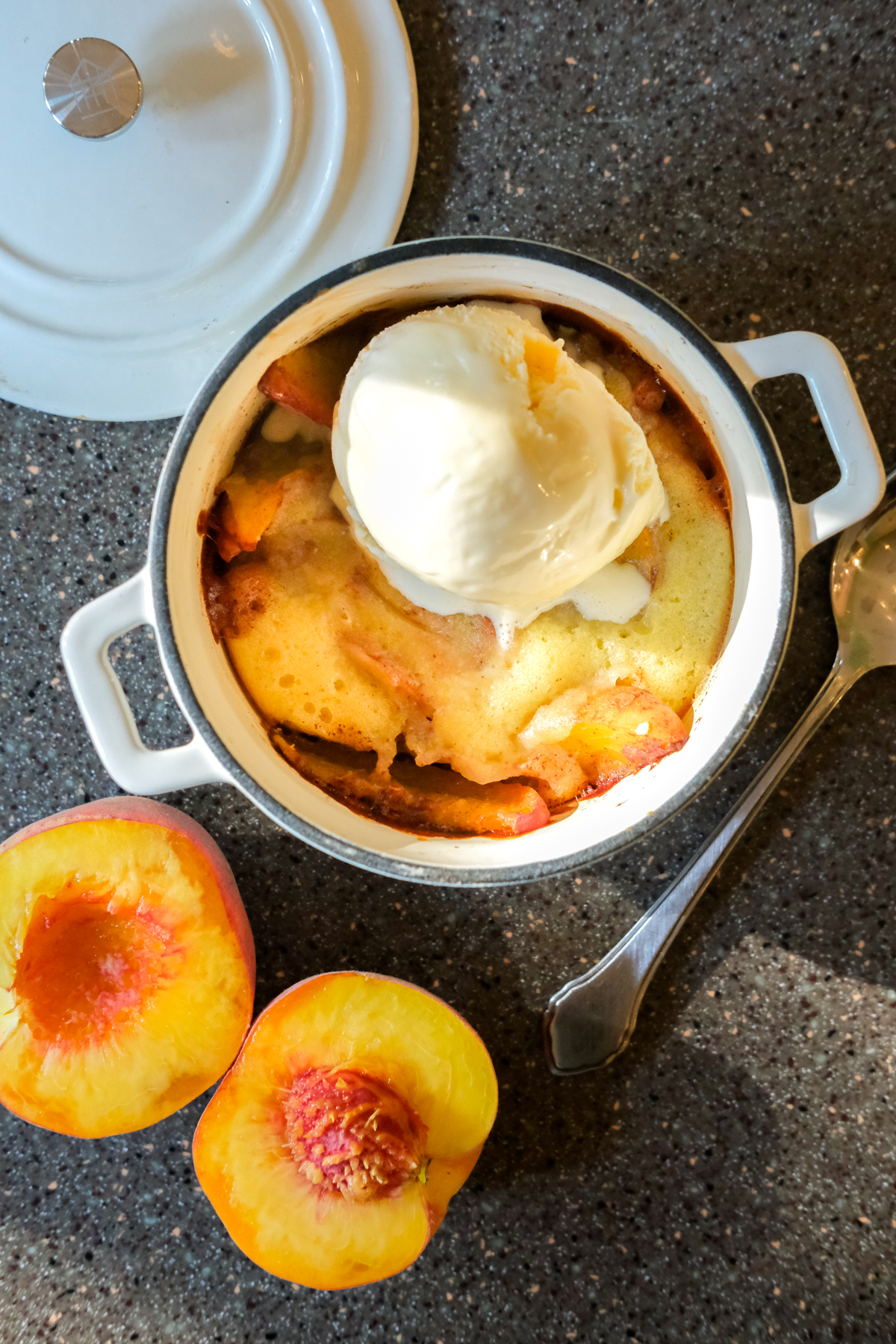 The Perfect Peach Cobbler for One