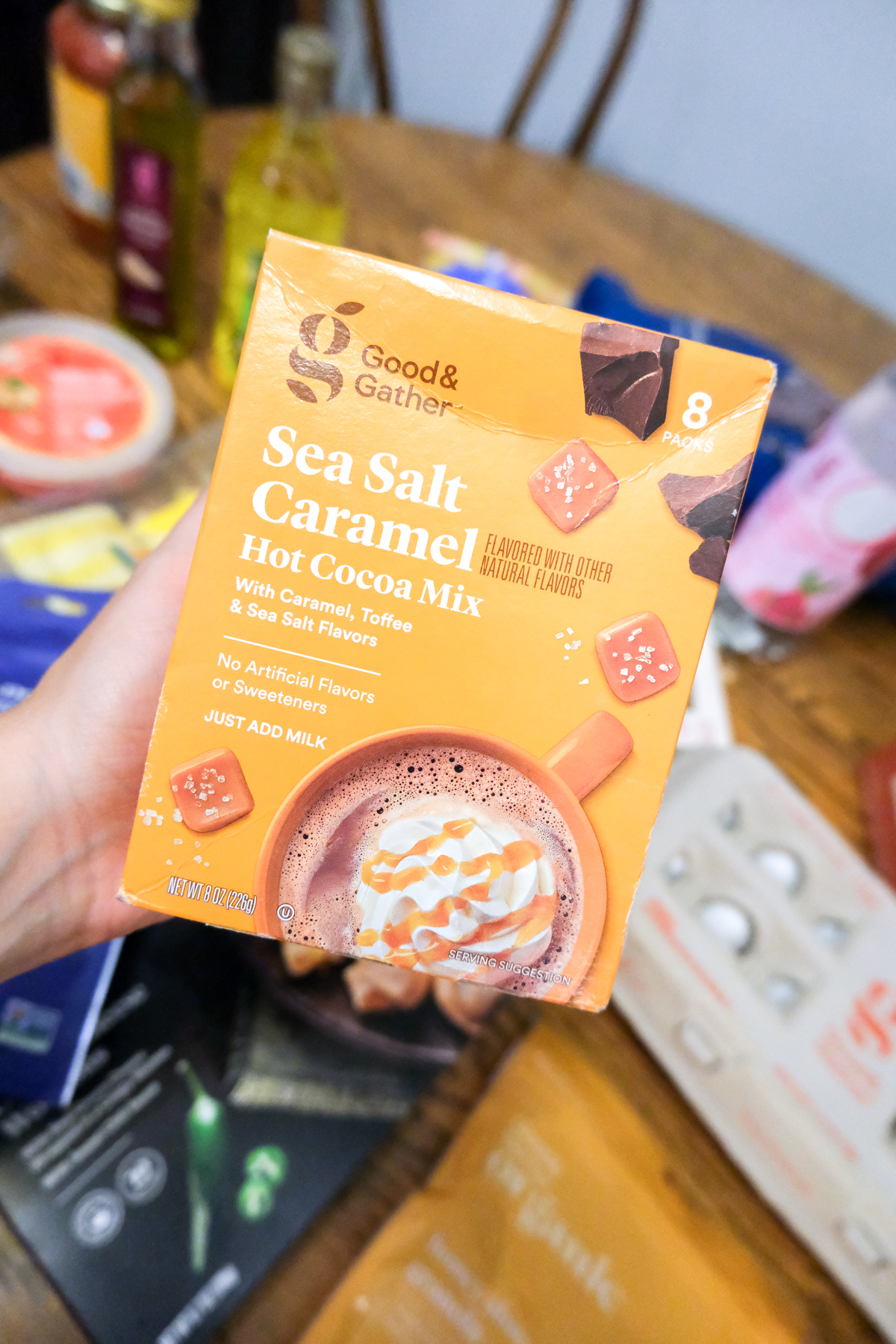 sea salt caramel hot chocolate Good & Gather from Target