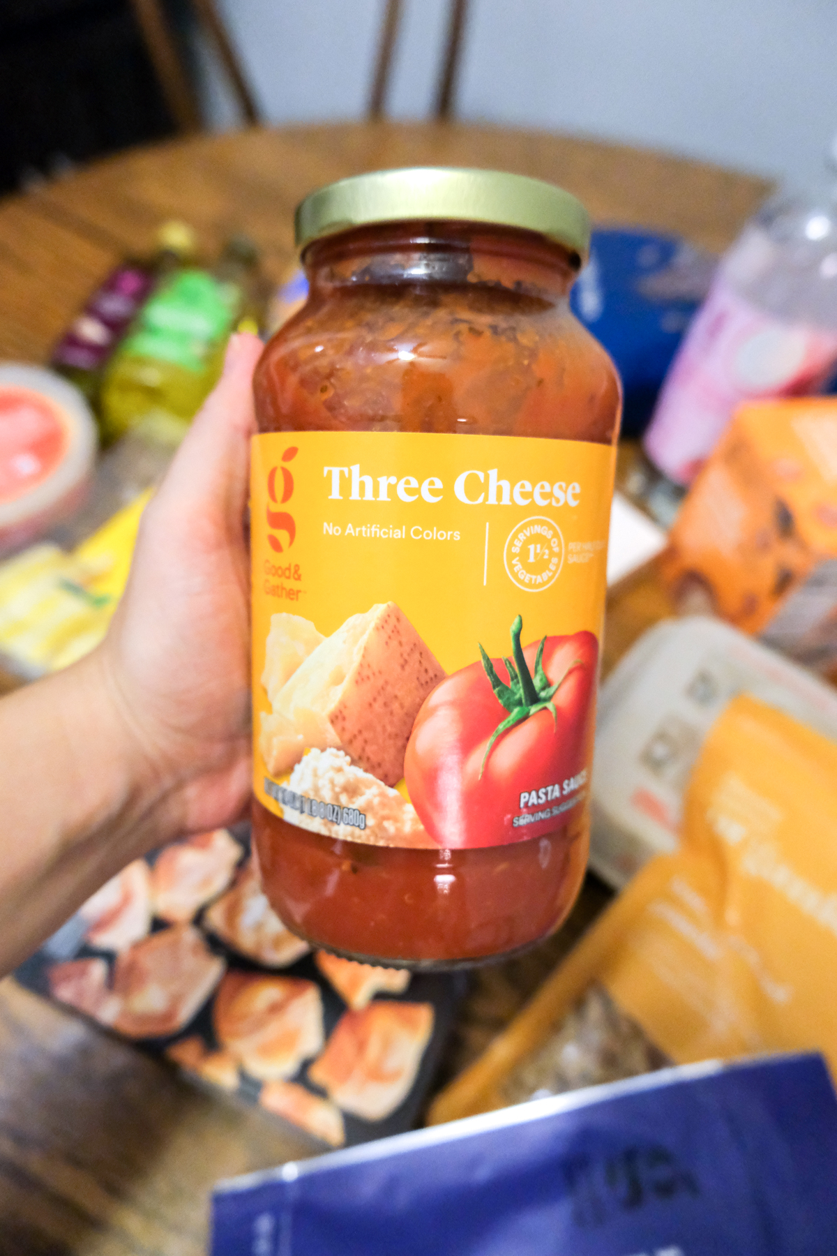 three cheese pasta sauce Good & Gather from Target