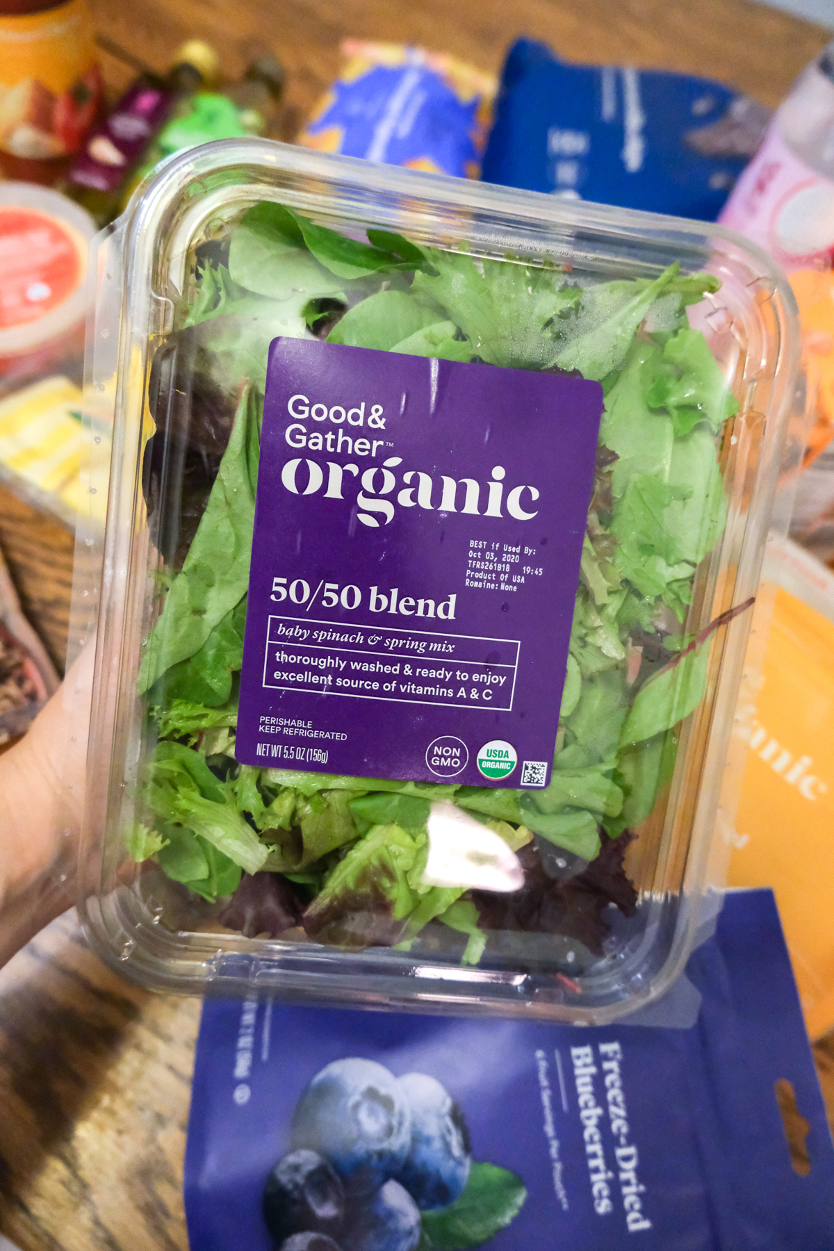 organic 50/50 blend salad greens Good & Gather from Target