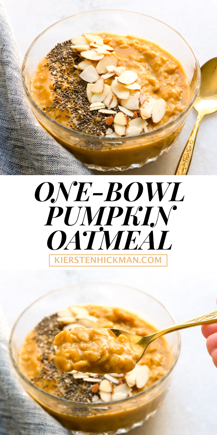 one bowl pumpkin oatmeal recipe