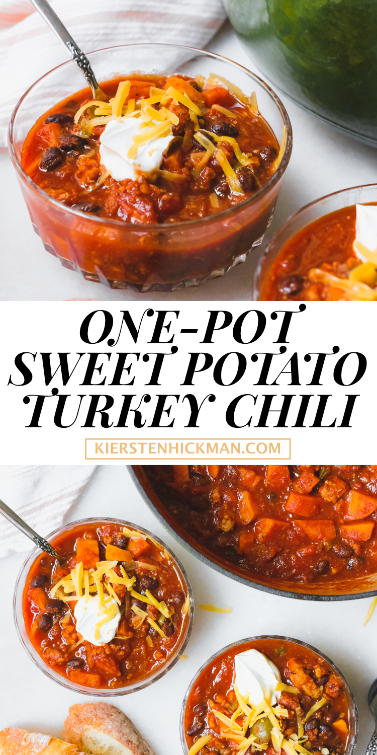 one pot sweet potato turkey chili