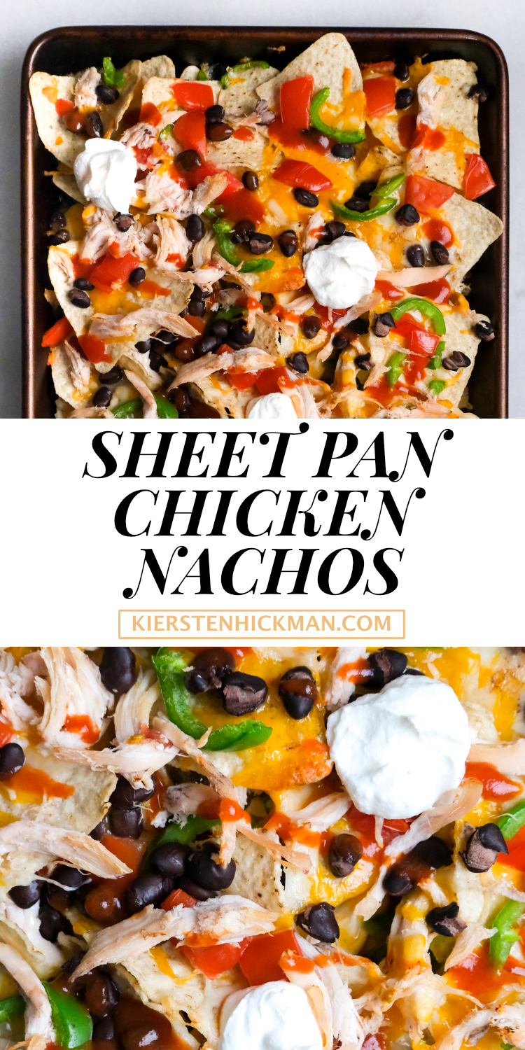 sheet pan chicken nachos