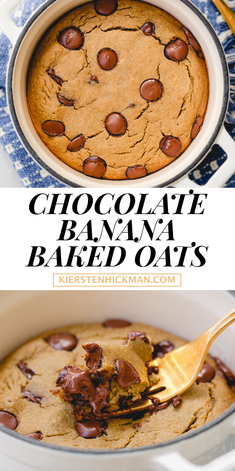 chocolate banana baked oats