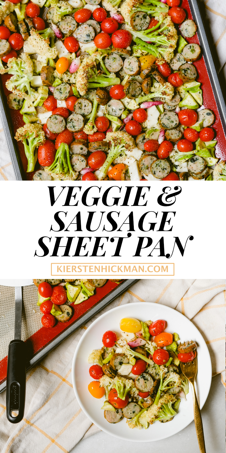 veggie and sausage sheet pan