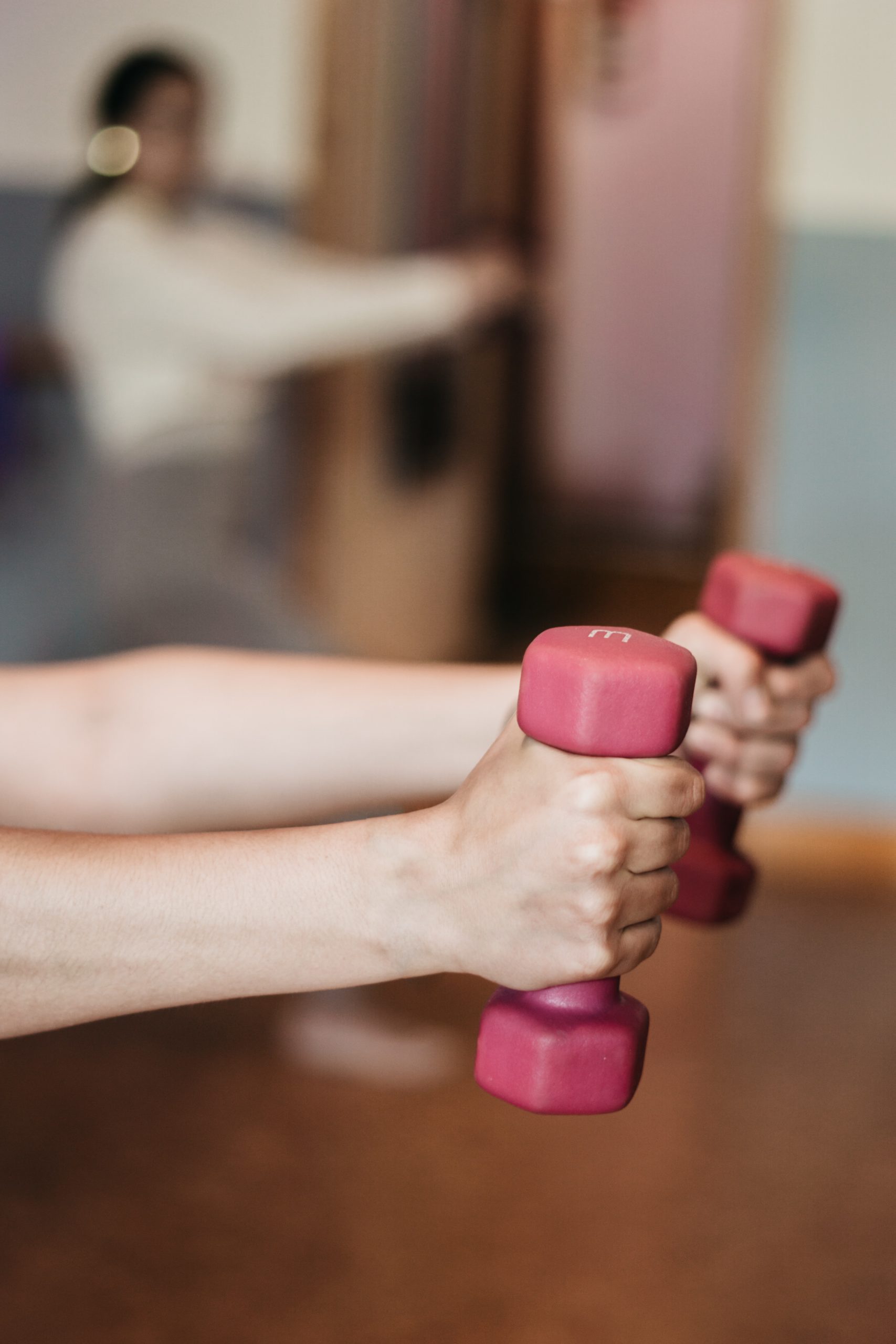 lifting weights at a gym