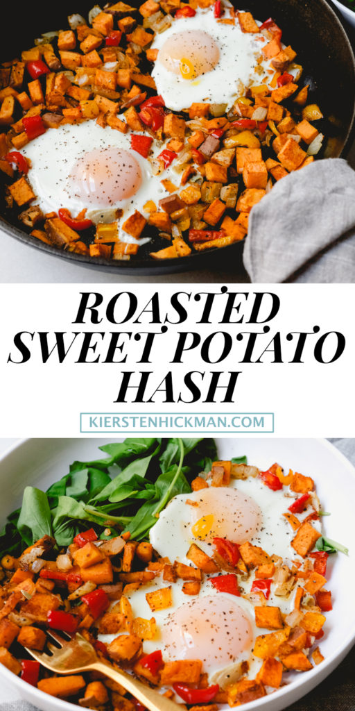 Roasted Sweet Potato Hash for One Recipe | Kiersten Hickman