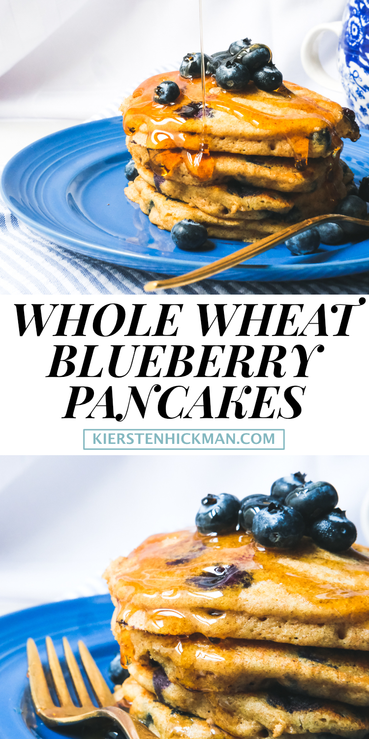 whole wheat blueberry pancakes